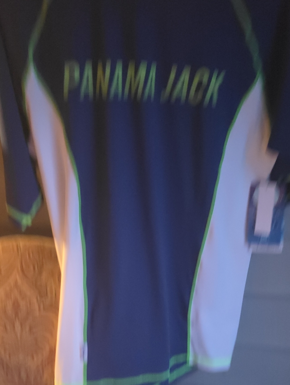 Panama Jack Navy, White and Lime Top